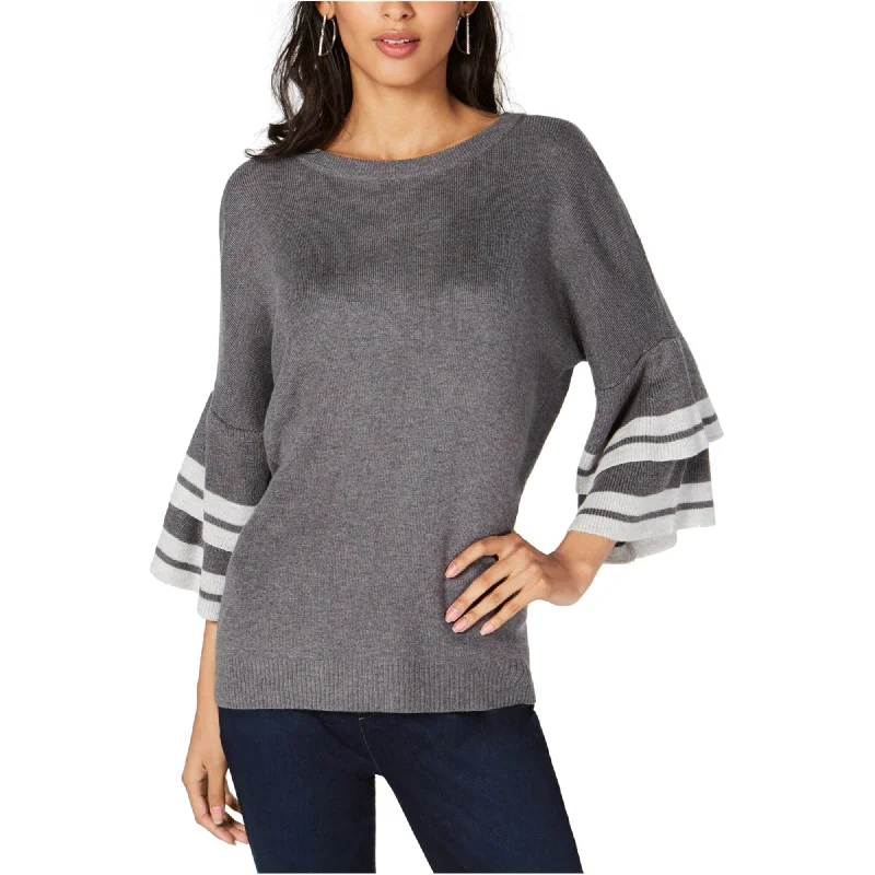 I-N-C Womens Tiered Sleeve Pullover Sweater