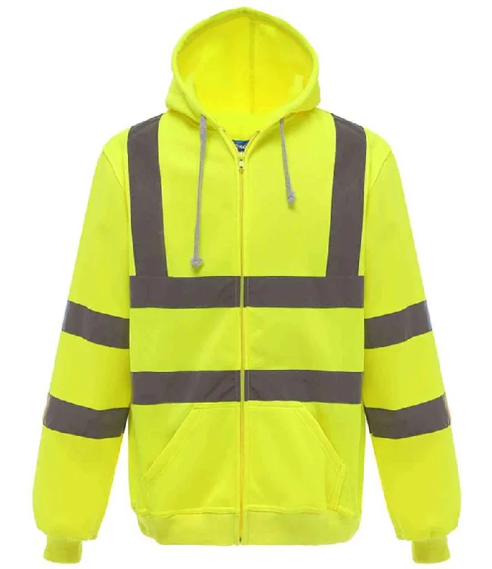 Yoko Hi-Vis Zip Hoodie | Yellow