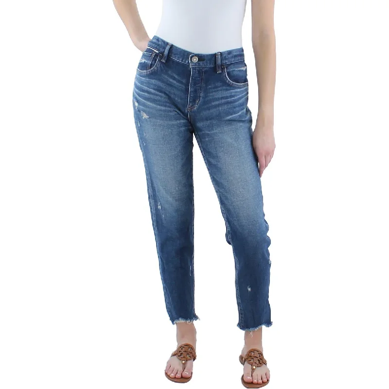 Moussy Vintage Womens Daleville Denim Distressed Skinny Jeans