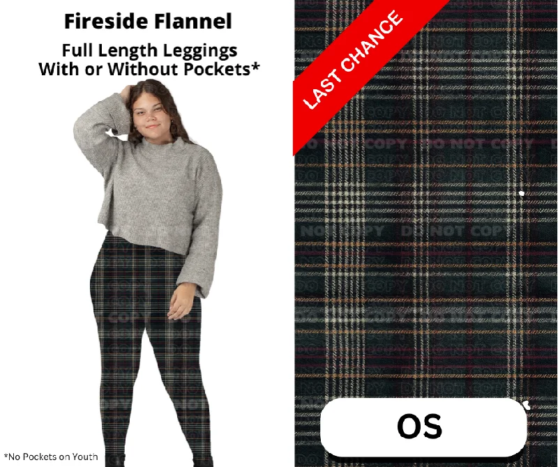 Fireside Flannel Full Length Leggings w/ Pockets