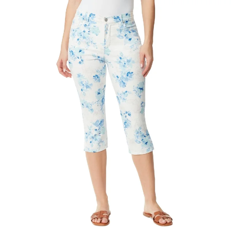 Gloria Vanderbilt Womens Cropped Floral Cropped Jeans