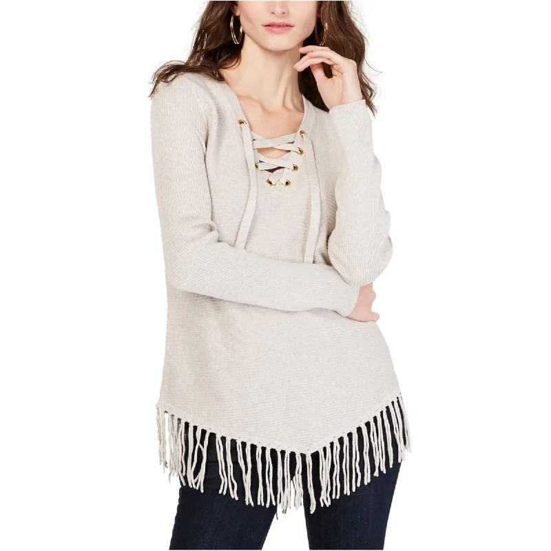 I-N-C Womens Fringe Pullover Sweater