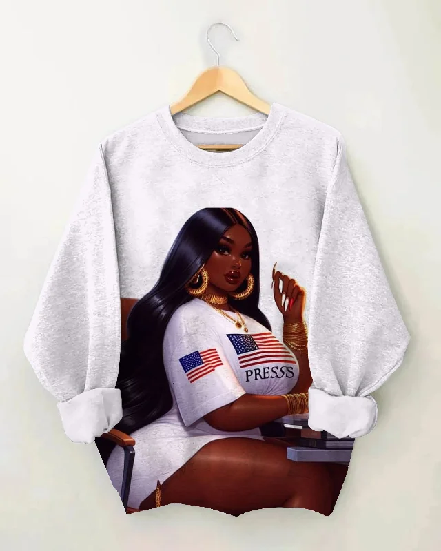 Pretty Brown Girl Crewneck Sweatshirt