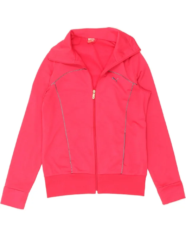 PUMA Womens Tracksuit Top Jacket UK 12 Medium  Pink