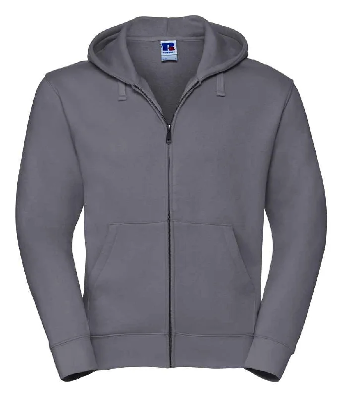 Russell Authentic Zip Hooded Sweatshirt | Convoy Grey