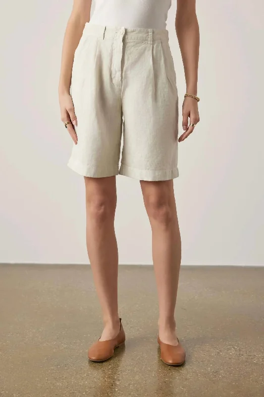 Larchmont Heavy Linen Short In Beach