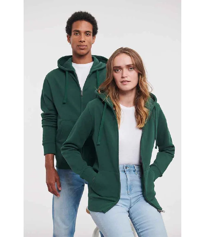 Russell Authentic Zip Hooded Sweatshirt | Bottle Green