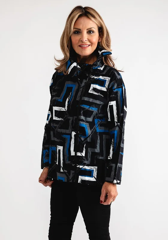 Ever Sassy Geometric Print Jacket, Black