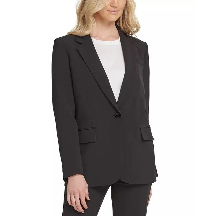 DKNY Women's One Button Blazer Black Size 6