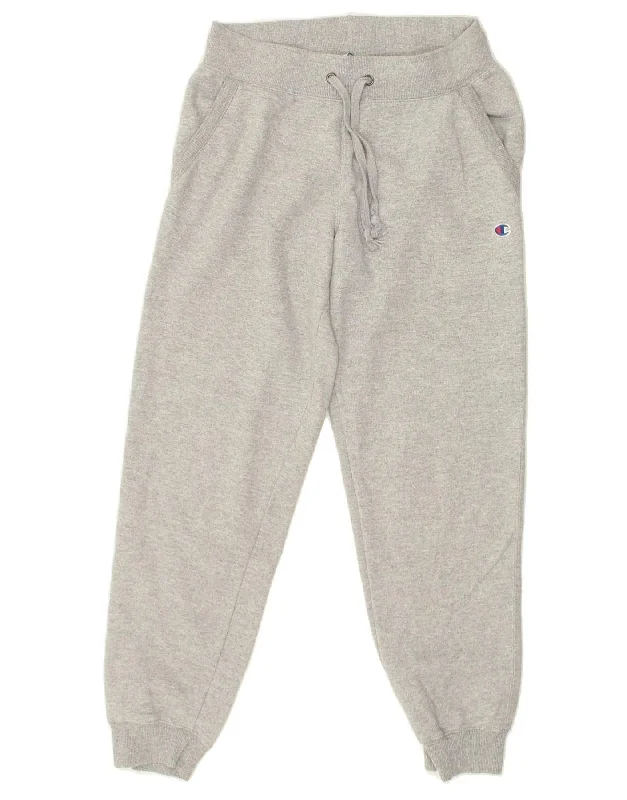 CHAMPION Womens Tracksuit Trousers Joggers UK 12 Medium Grey Cotton