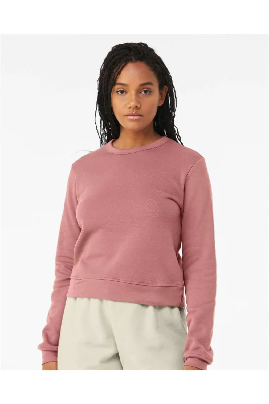 Bella + Canvas Womens Sponge Fleece Classic Crewneck Sweatshirt - Mauve