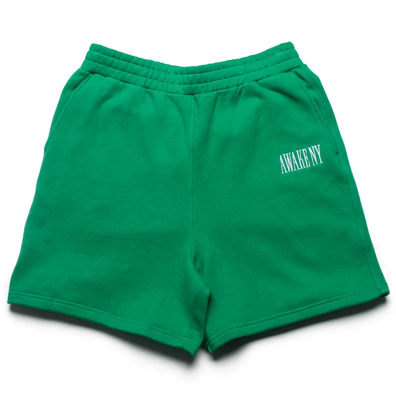 Awake NY Spire Logo Embroidered Sweatshorts - Green