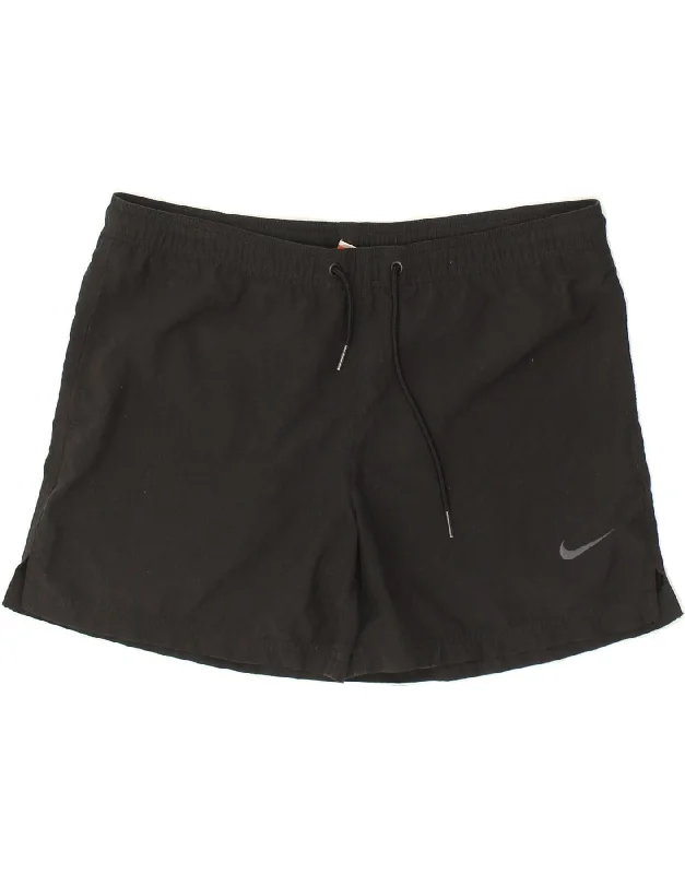 NIKE Womens Sport Shorts UK 12-14 Medium Black