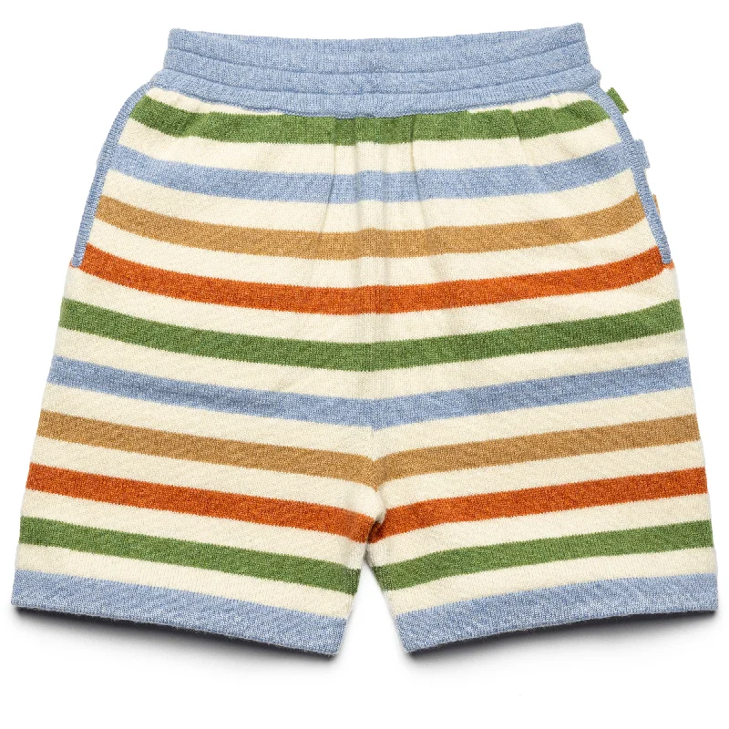 Harden Striped Shorts - Blue/Camel/Green/Orange