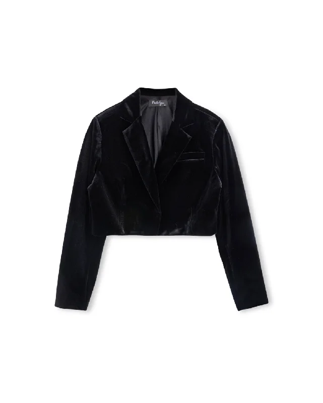 Connor Velvet Cropped Blazer