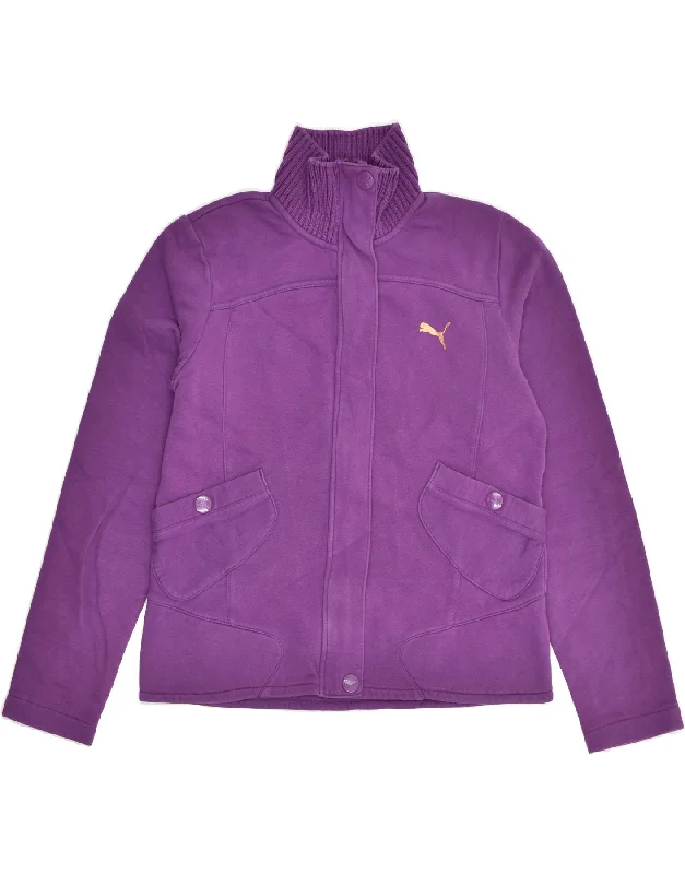 PUMA Womens Tracksuit Top Jacket UK 14 Medium Purple