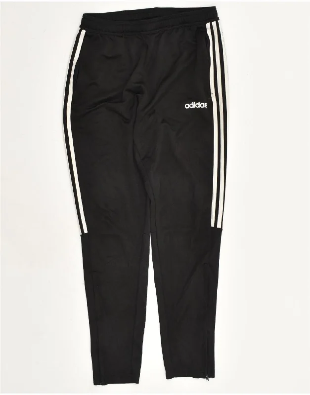 ADIDAS Womens Climalite Tracksuit Trousers UK 12 Medium Black Polyester