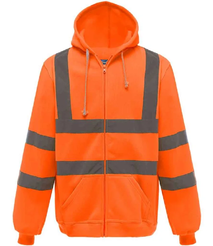 Yoko Hi-Vis Zip Hoodie | Orange