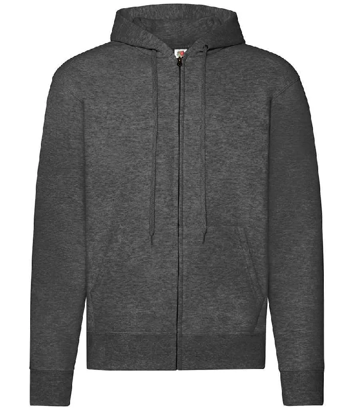 Fruit of the Loom Classic Zip Hooded Sweatshirt | Dark Heather