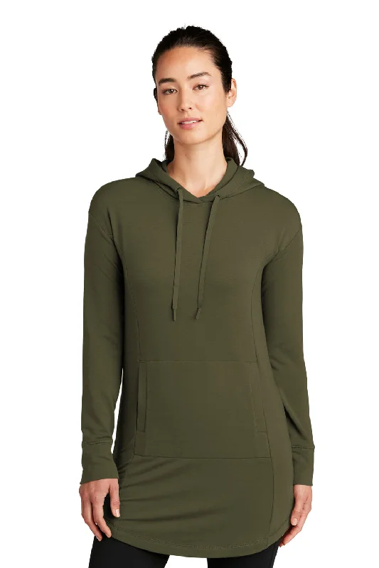 Ogio Womens Luuma Flex Hooded Sweatshirt Hoodie w/ Pockets - Deep Olive Green