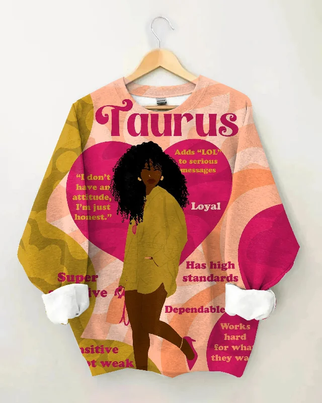 Taurus Girly Season Unisex Long Sleeve Sweatshirt