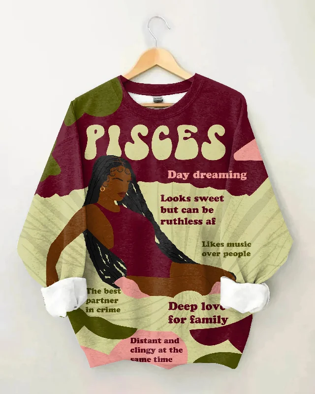 Pisces Girly Season Unisex Long Sleeve Sweatshirt