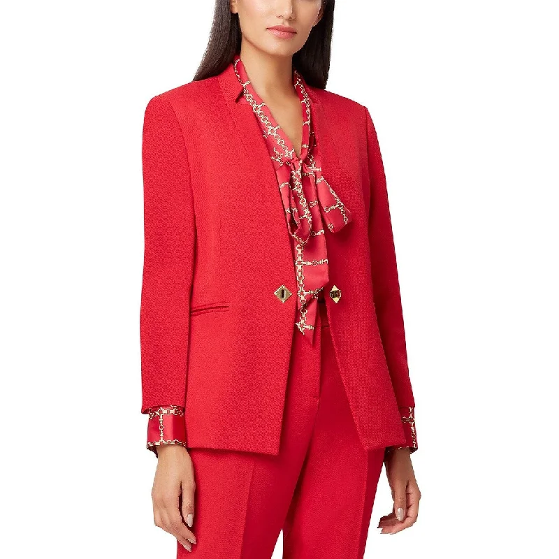 Tahari Asl Women's Star-Collar Blazer Medium Red Size 18