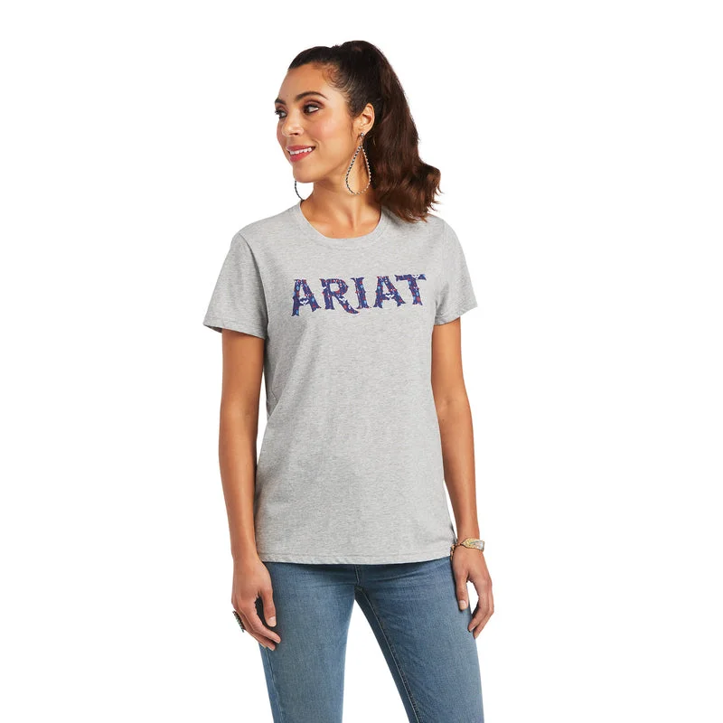 Ariat Women's REAL Tribal Lore Relaxed Tee, Heather Grey