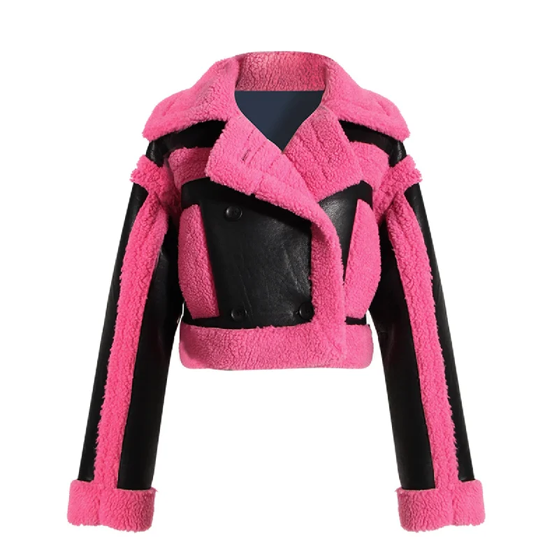 Designed Motorcycle Artificial Fur Jackets