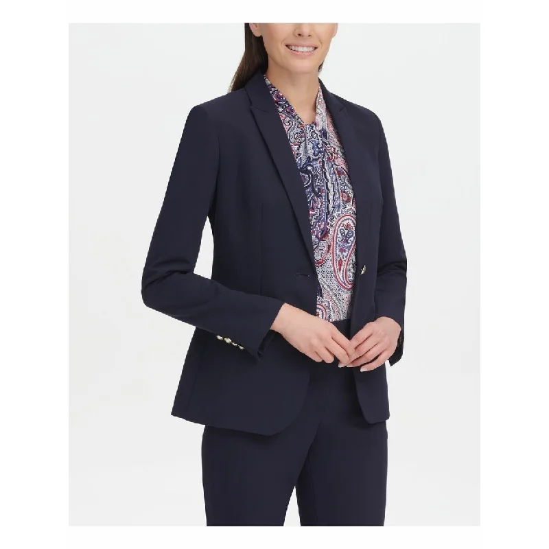 Tommy Hilfiger Women's One-Button Blazer Black Size 6