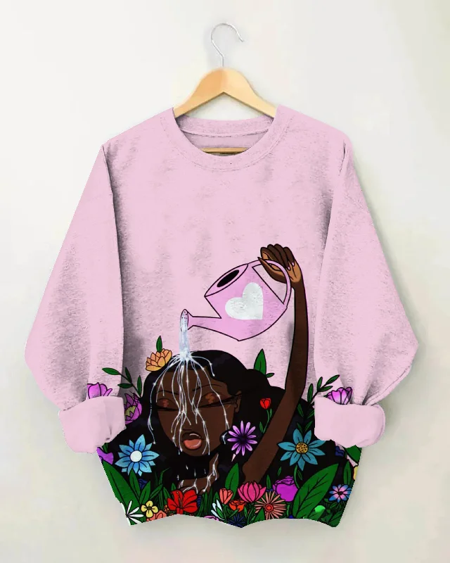 Give Yourself Energy Illustration Crewneck Sweatshirt