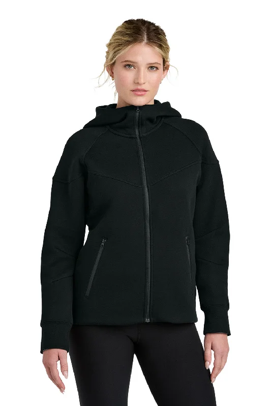 Nike Womens Tech Fleece Full Zip Hooded Sweatshirt Hoodie w/ Pockets - Black - New