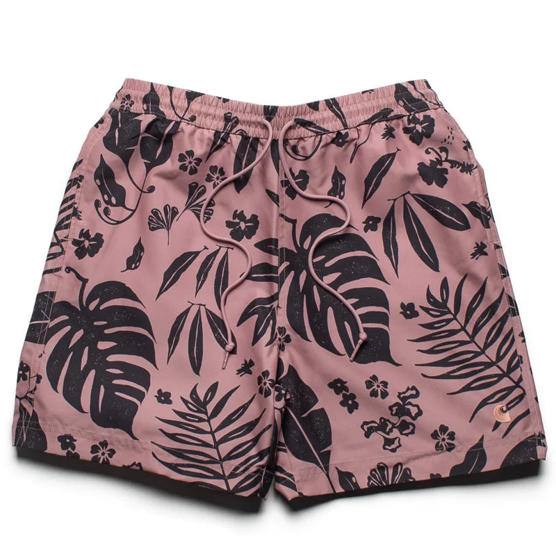 Carhartt WIP Slater Trunks - Woodblock Print/Glassy Pink