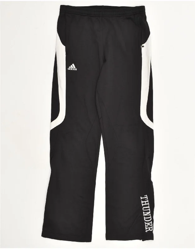 ADIDAS Womens Climalite Graphic Tracksuit Trousers UK 14 Large Black