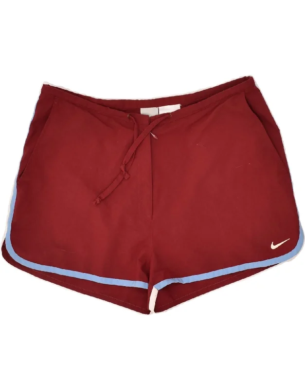 NIKE Womens Sport Shorts UK 14/16 Large Red