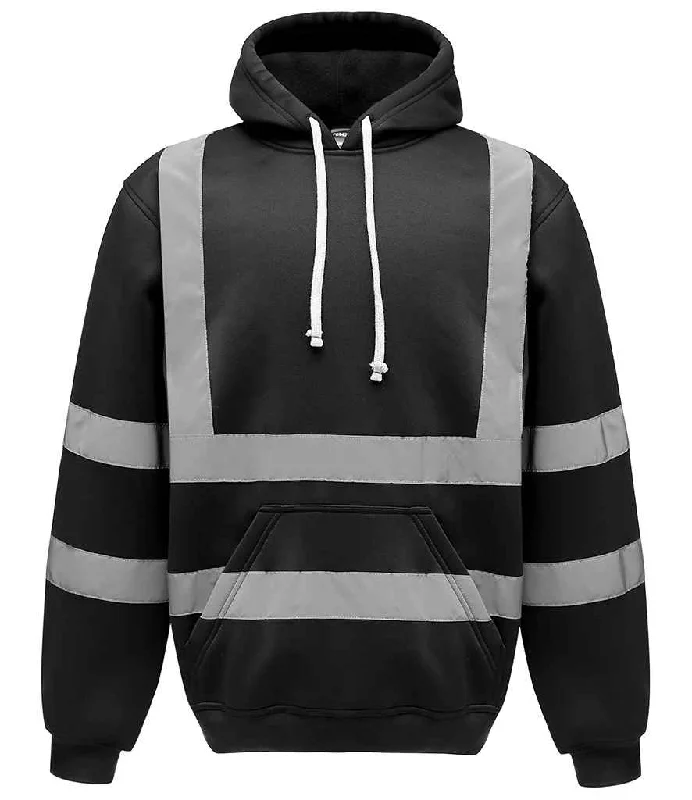 Yoko Hi-Vis Pull Over Hoodie | Black