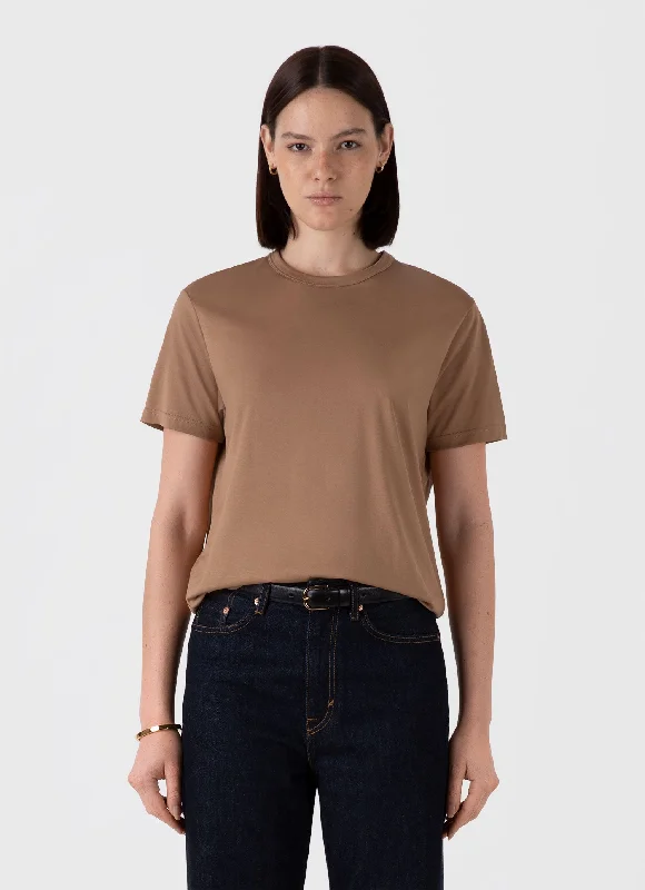 Women's Relaxed Fit T-shirt in Almond