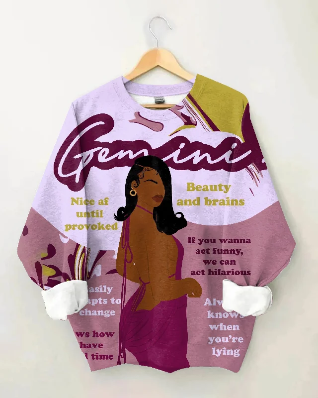 Gemini Girly Season Unisex Long Sleeve Sweatshirt