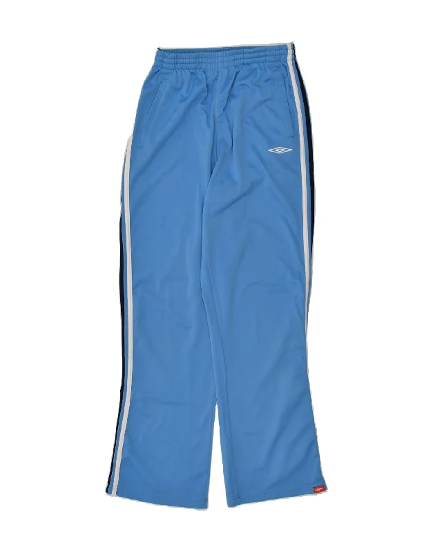 UMBRO Womens Tracksuit Trousers UK 16 Large Blue Polyester