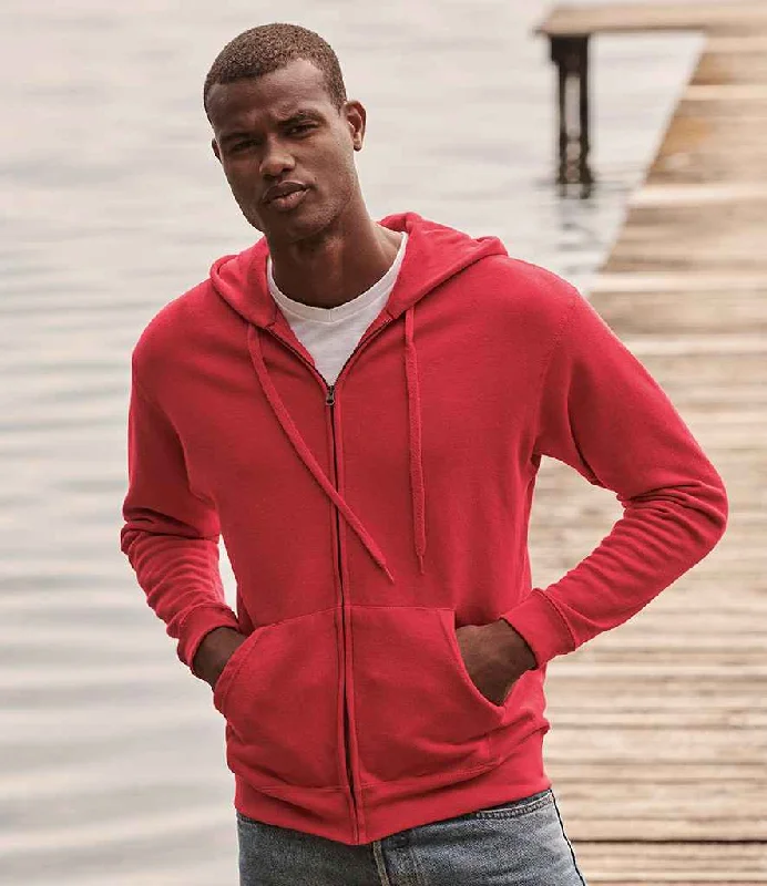 Fruit of the Loom Classic Zip Hooded Sweatshirt | Red