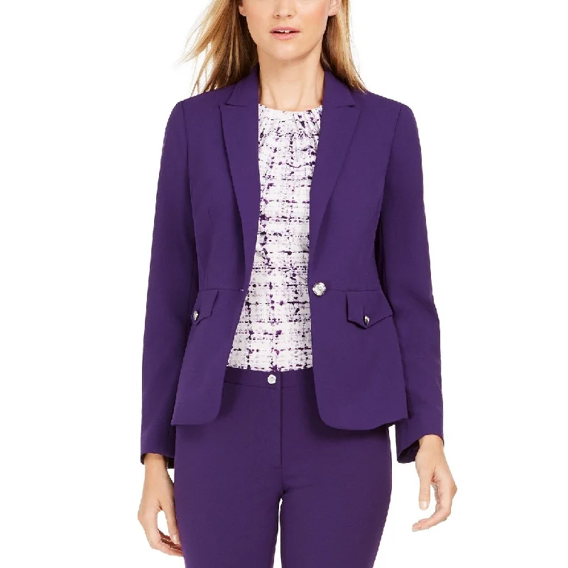 Calvin Klein Women's One-Button Blazer Blue Size 6