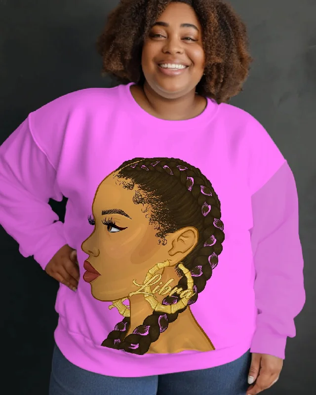 Libra Earring Girl Unisex Long Sleeve Sweatshirt