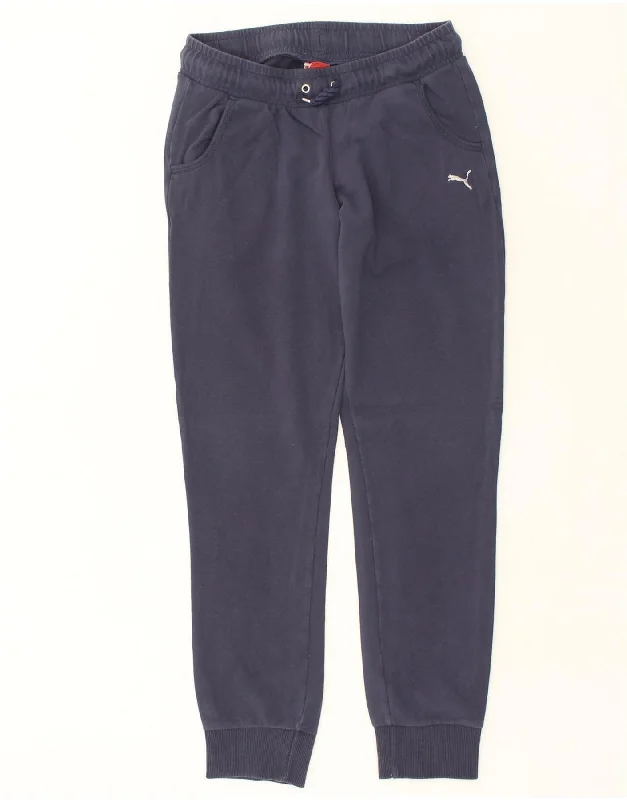 PUMA Womens Tracksuit Trousers Joggers UK 10 Small Navy Blue