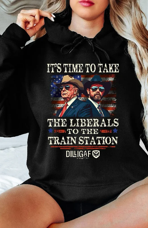 Train Station Ladies Pullover Hoodie