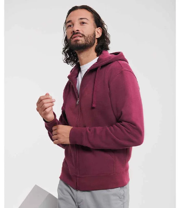 Russell Authentic Zip Hooded Sweatshirt | Burgundy