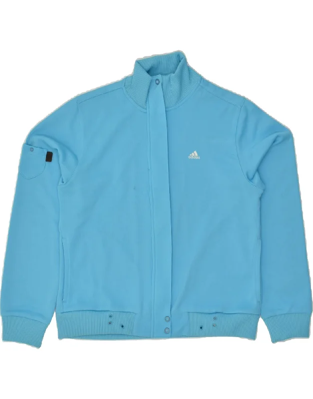 ADIDAS Womens Tracksuit Top Jacket UK 18 XL Blue Polyester