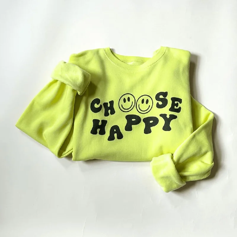 Choose Happy Sweatshirt - Strobe