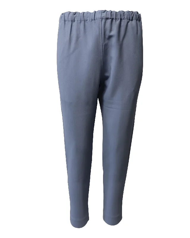 Bassike Tapered Pants in Blue Viscose