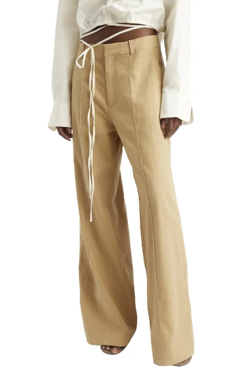 Feleagz Linen High Waist Pant In Starfish