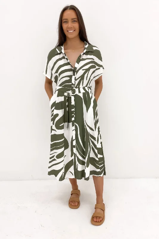 Jose Midi Dress Khaki Bellavista